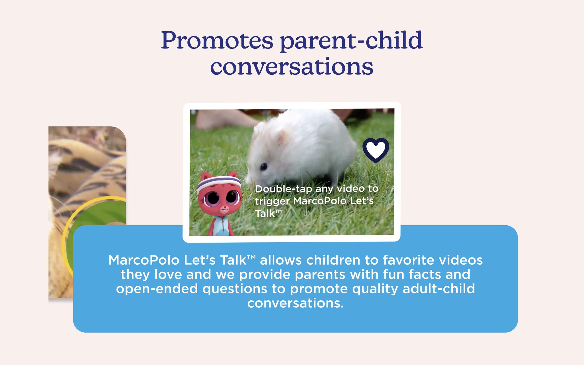 Let’s Talk: children favourite a video and parents get prompts for a conversation about it