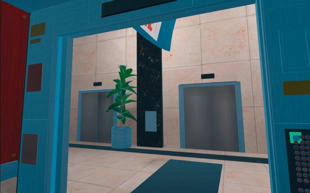 The lift that takes players from the lobby up to the roof