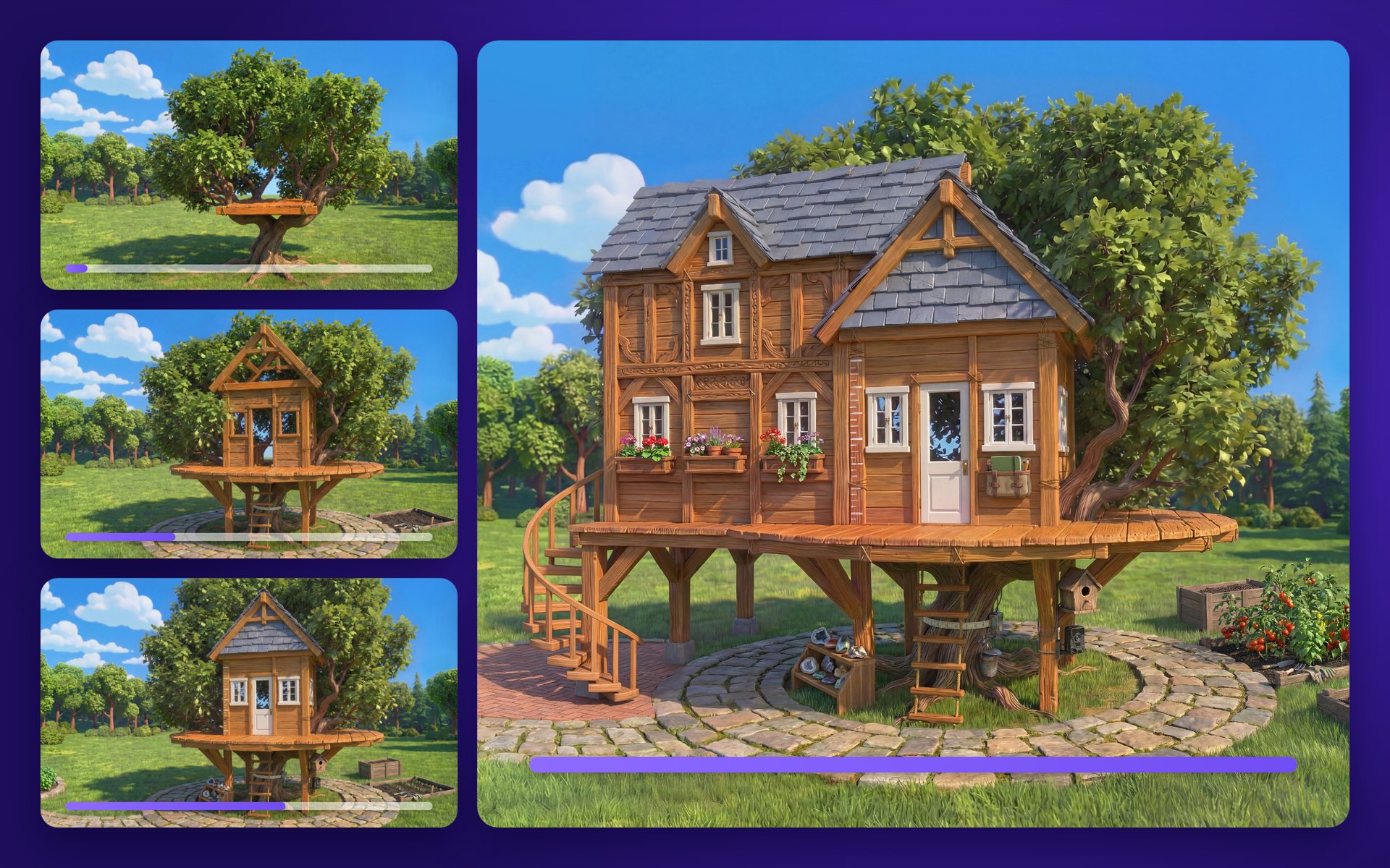 From a bare tree to a two-storey home: the treehouse grows with every upgrade