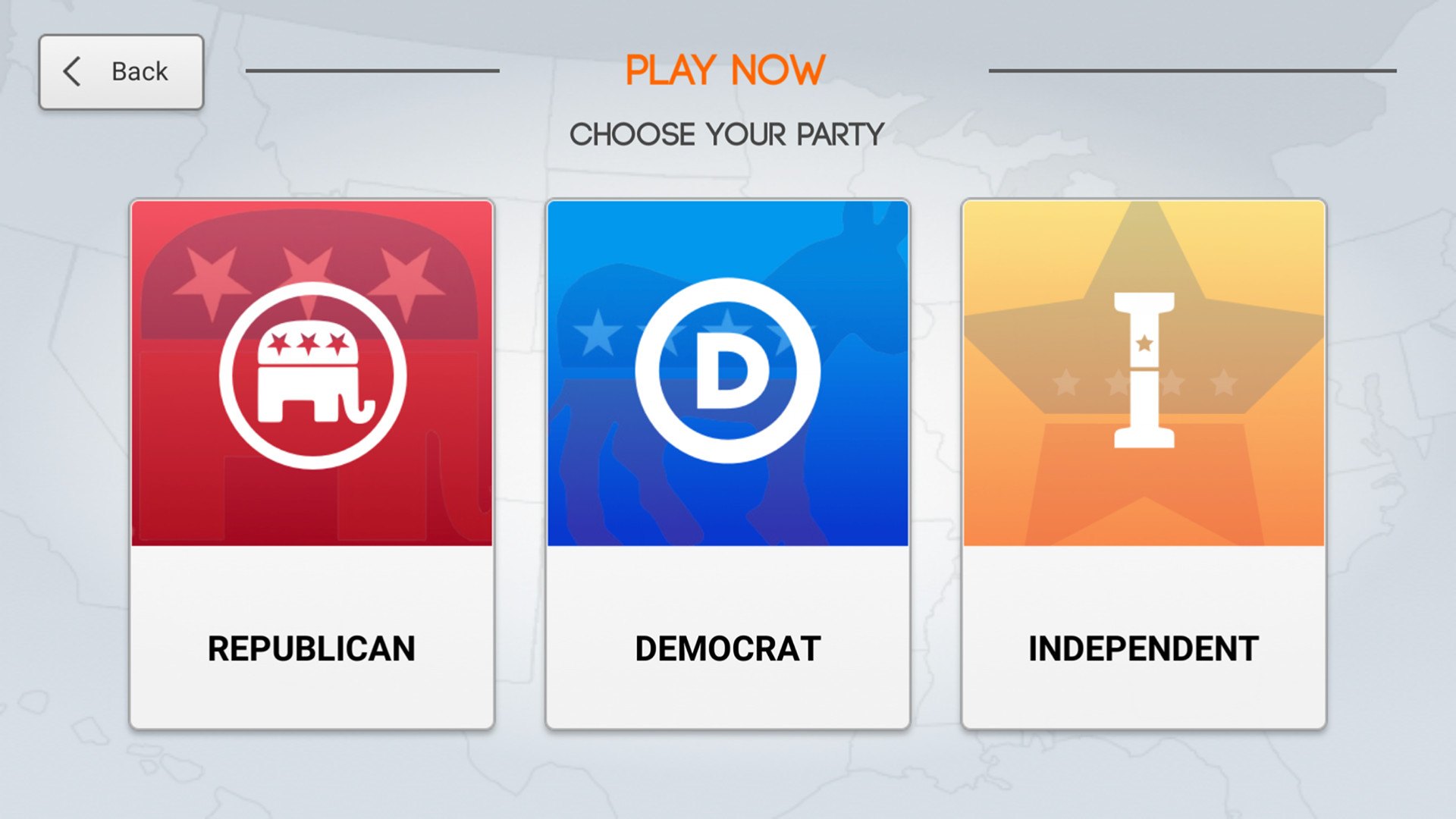 Choose your party: Republican, Democrat or Independent